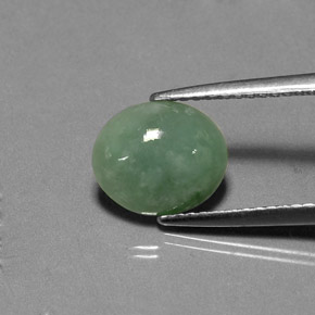 Jadeíta verde natural 2,17ct, transparente, transparente/translúcido
