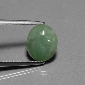 Jadeíta verde natural 2,17ct, transparente, transparente/translúcido