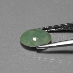 Jadeíta verde natural 2,17ct, transparente, transparente/translúcido