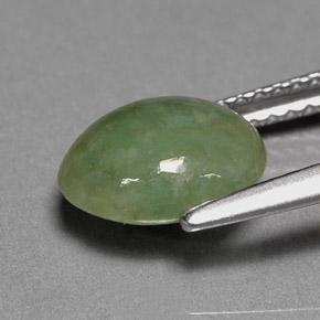 Jadeíta verde natural 2,46ct, transparente, transparente/translúcido