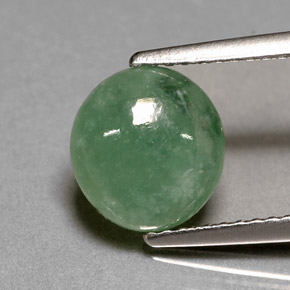 Jadeíta verde natural 2,26ct, transparente, transparente/translúcido