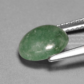 Jadeíta verde natural 2,26ct, transparente, transparente/translúcido