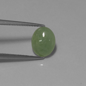 Jadeíta verde natural 2,39ct, transparente, transparente/translúcido