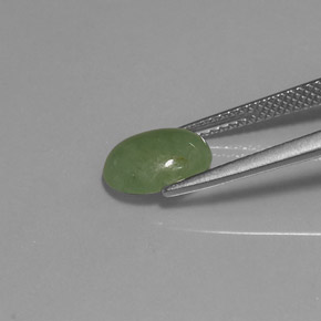 Jadeíta verde natural 2,39ct, transparente, transparente/translúcido