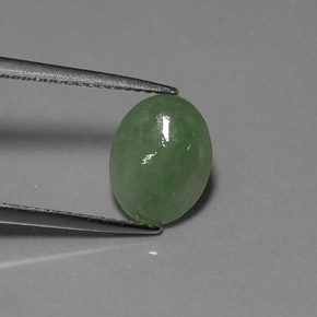 Jadeíta verde natural 2,31ct, transparente, transparente/translúcido