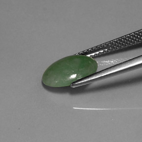 Jadeíta verde natural 2,31ct, transparente, transparente/translúcido