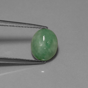 Jadeíta verde natural 2,94ct, transparente, transparente/translúcido