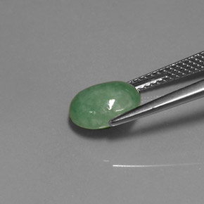 Jadeíta verde natural 2,94ct, transparente, transparente/translúcido
