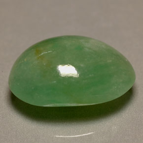 Jadeíta verde natural 6,22ct, corte oval, translúcido