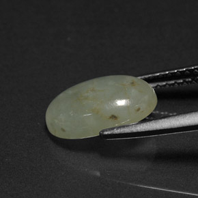 Jadeíta verde natural 2,77ct, corte oval, translúcido