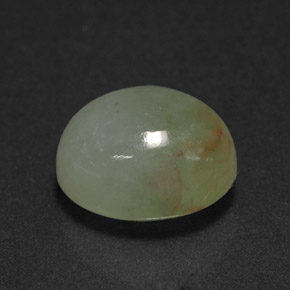 Jadeíta verde natural 3,90ct, corte oval, translúcido