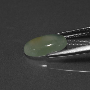 Jadeíta verde natural 1,48ct, corte oval, translúcido