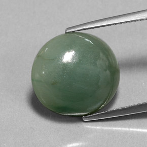 Jadeíta verde natural 7,70ct, transparente, transparente/translúcido