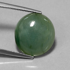 Jadeíta verde natural 7,70ct, transparente, transparente/translúcido