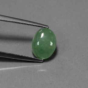 Jadeíta verde natural 3,01ct, transparente, transparente/translúcido