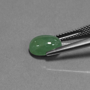 Jadeíta verde natural 3,01ct, transparente, transparente/translúcido