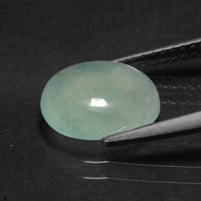 Jadeíta verde natural 2,83ct, corte oval, translúcido