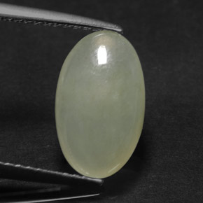 Jadeíta verde natural 3,43ct, transparente, transparente/translúcido