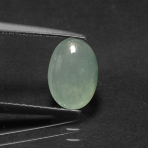 Jadeíta verde natural 1,68ct, transparente, transparente/translúcido