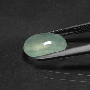 Jadeíta verde natural 1,68ct, transparente, transparente/translúcido