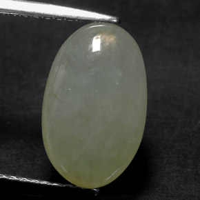Jadeíta verde natural 4,21ct, transparente, transparente/translúcido