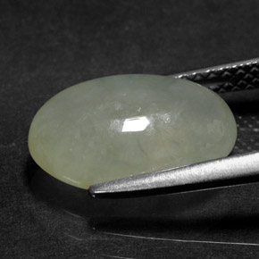 Jadeíta verde natural 4,21ct, transparente, transparente/translúcido