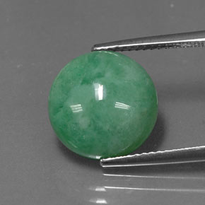 jadeita Verde Natural 6.31ct, Corte Redondo, Opaco