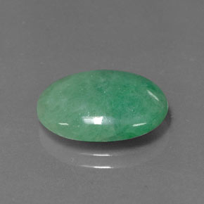 Jadeíta verde natural 5,77ct, corte oval, opaco