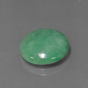 Jadeíta verde natural 5,92ct, corte redondo, opaco