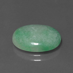 Jadeíta verde natural 4,87ct, corte oval, opaco