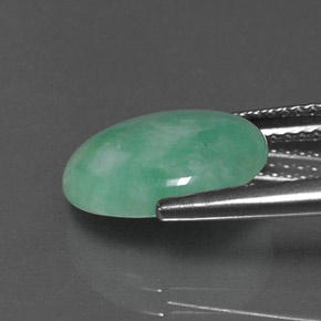jadeita Verde Natural 4.28ct, Corte Oval, Opaco