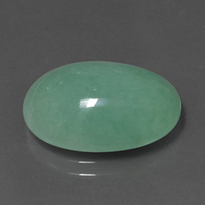 Jadeíta verde natural 11,52ct, corte oval, opaco