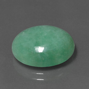 Jadeíta verde natural 8,83ct, corte oval, opaco