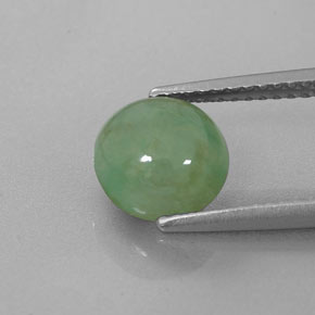 Jadeíta verde natural 2,01ct, corte redondo, translúcido