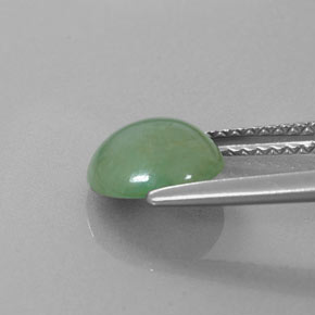 Jadeíta verde natural 2,01ct, corte redondo, translúcido