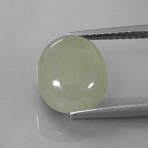Jadeíta Verde Natural 3.69ct, oval, Translúcido