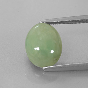 Jadeíta verde natural 2,78ct, corte oval, translúcido