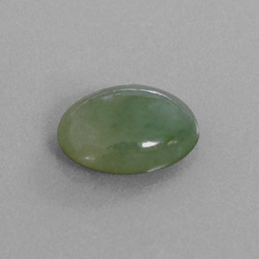 Jadeíta verde natural 3,17ct, corte oval, translúcido