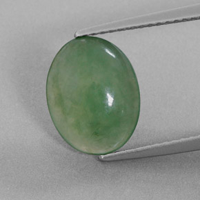 Jadeíta Verde Natural 3.08ct, oval, Translúcido