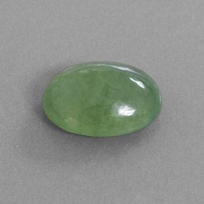 Jadeíta verde natural 4,02ct, corte oval, translúcido