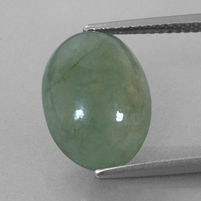 Jadeíta verde natural 6,49ct, corte oval, translúcido