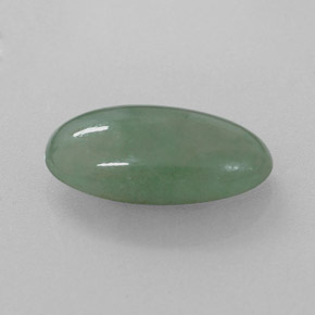 Jadeíta verde natural 4,81ct, corte oval, translúcido