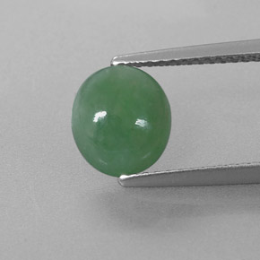 Jadeíta verde natural 2,32ct, corte oval, translúcido