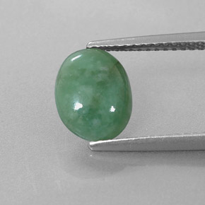 jadeita Verde Natural 1.90ct, Corte Oval, Translúcido