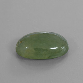 Jadeíta verde natural 9,98ct, corte oval, transparente