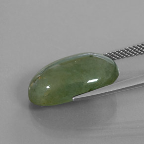 Jadeíta verde natural 9,98ct, corte oval, transparente