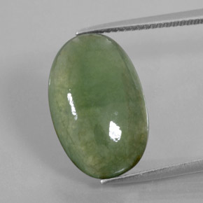 Jadeíta verde natural 8,99ct, corte oval, transparente