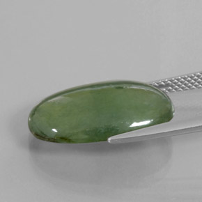 Jadeíta verde natural 8,99ct, corte oval, transparente