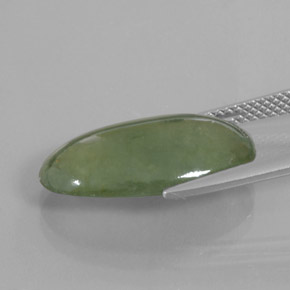 jadeita Verde Natural 8.64ct, Corte Oval, Transparente