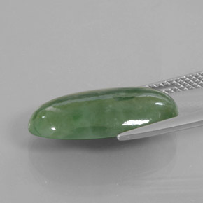 Jadeíta Verde Natural 8.88ct, Corte Oval, Transparente